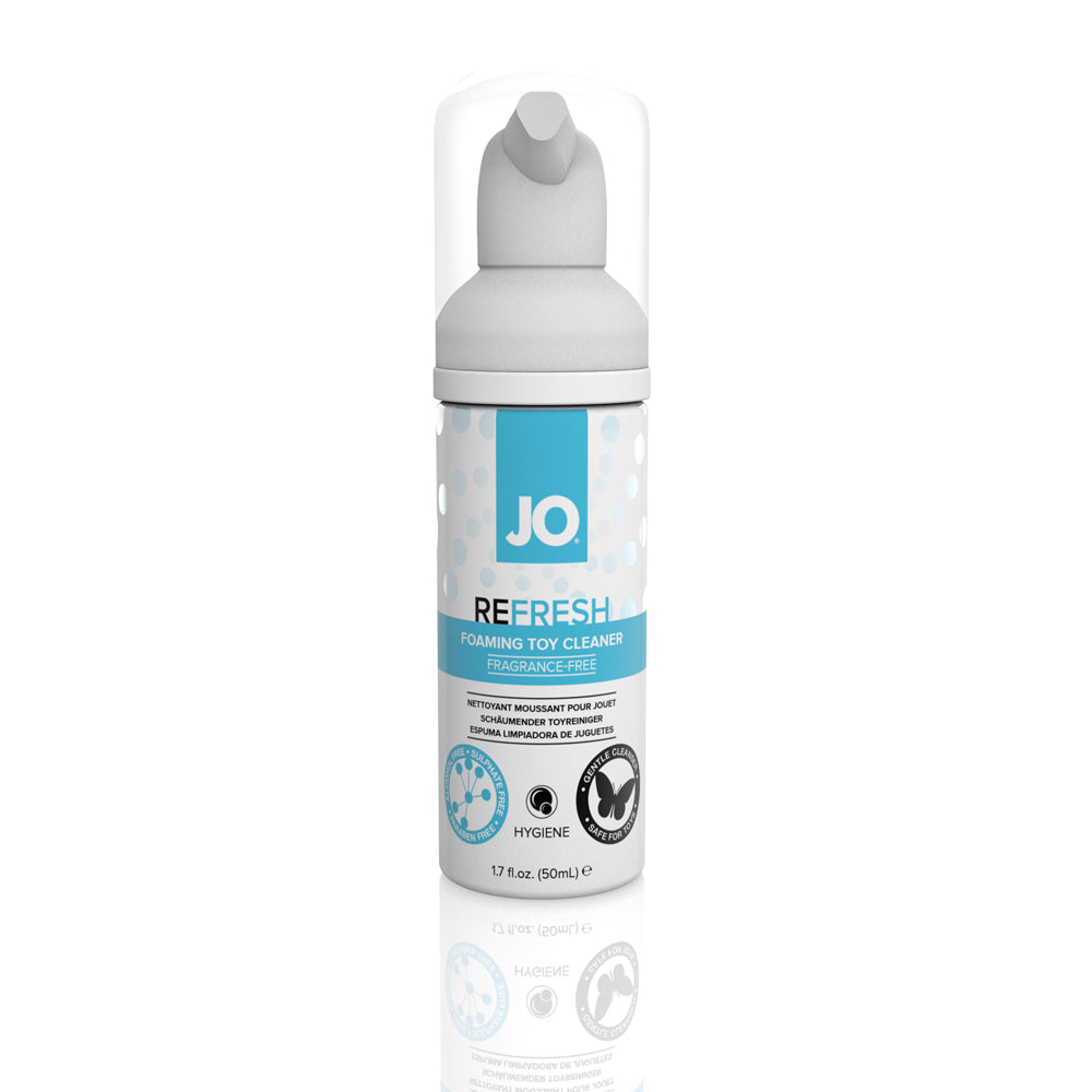 JO Refresh Foaming Toy Cleaner 1.7 oz. | 796494403761 | Discreet Personal Wellness