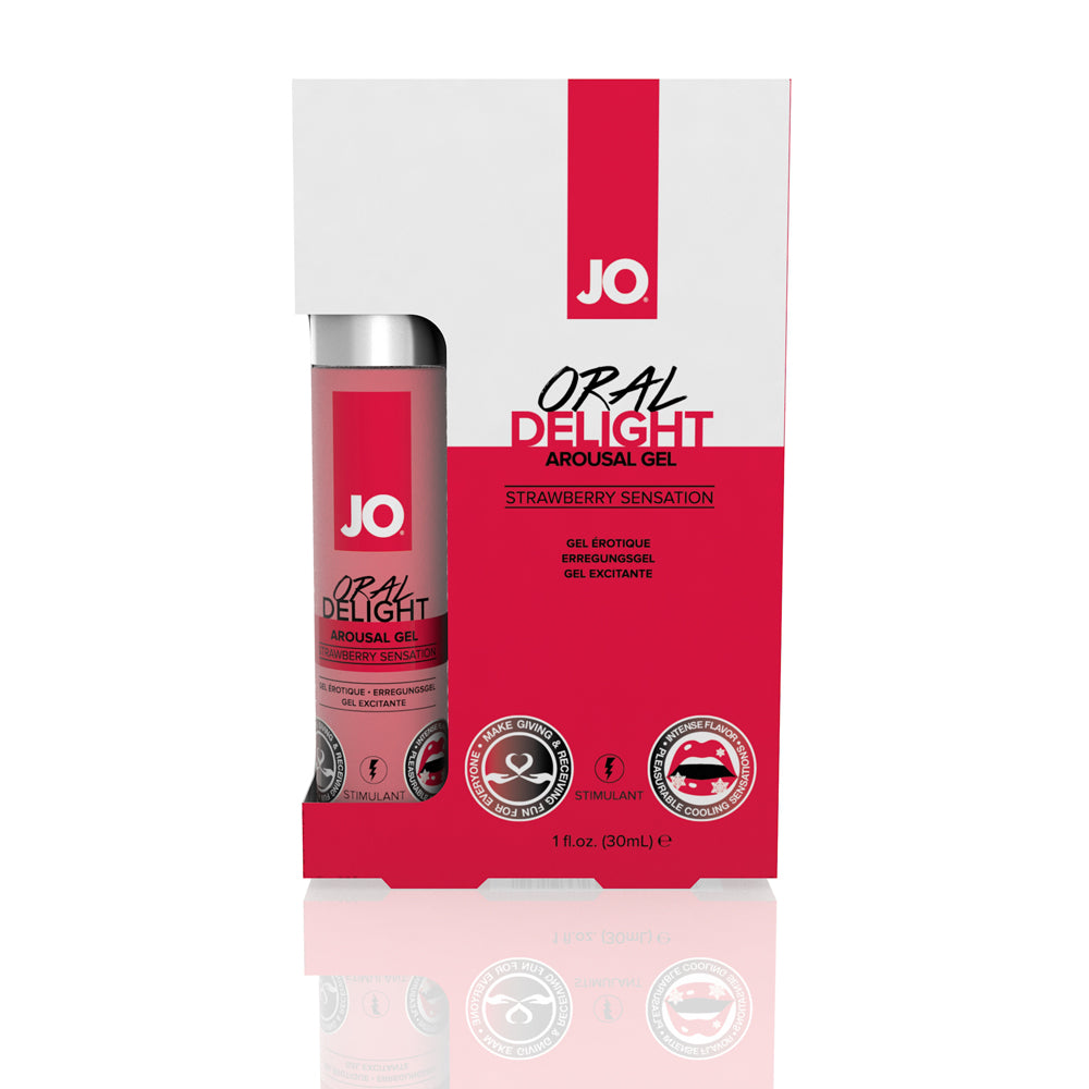 JO Oral Delight Strawberry Sensation 1 oz. | 796494404812 | Discreet Personal Wellness