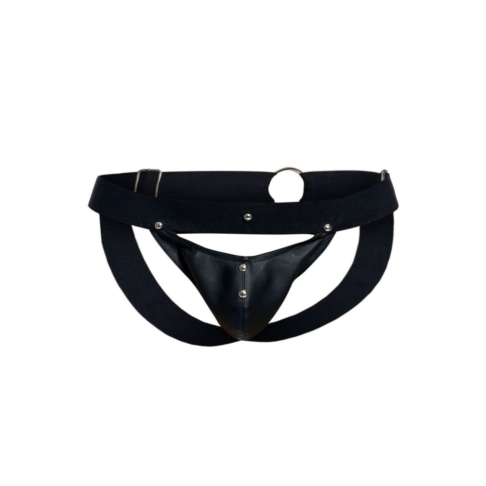 Dngeon Peekaboo Jockstrap Black One Size | 804859874535 | Discreet Personal Wellness