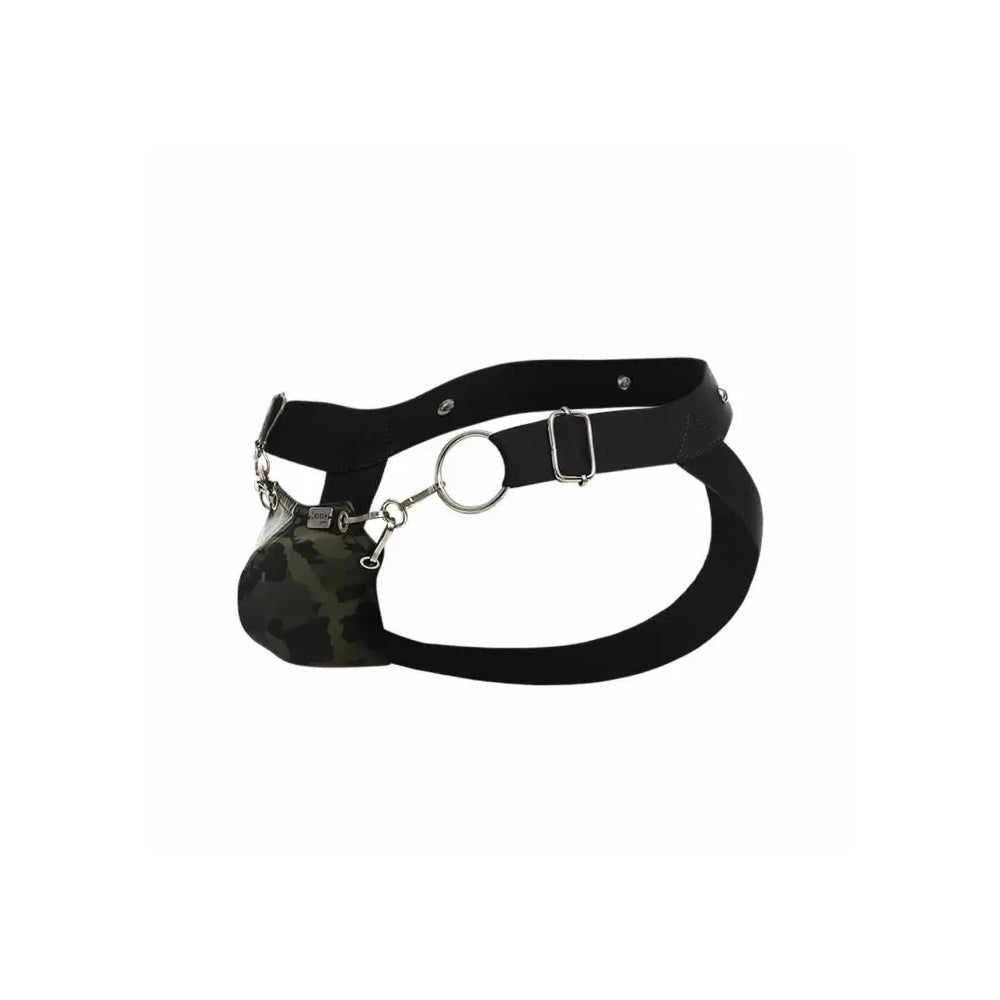 Dngeon Snap Jockstrap Army One Size | 804859876362 | Discreet Personal Wellness