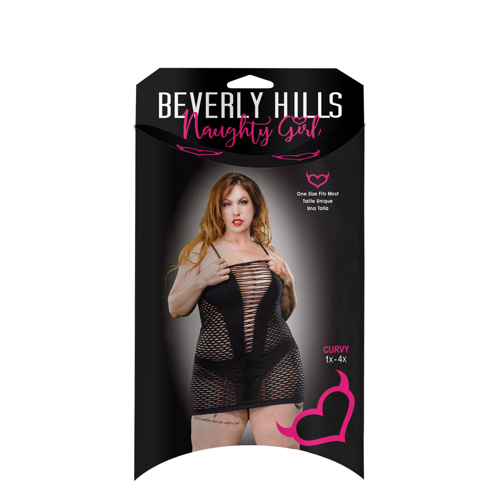 Ladies Hot & Sexy Deep V Curvy Size Dress Black | 809565037977 | Discreet Personal Wellness
