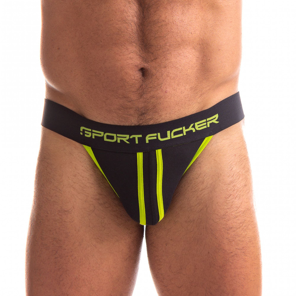 Sport funer Jersey Jock Black/Green Xl | 810001686390 | Discreet Personal Wellness