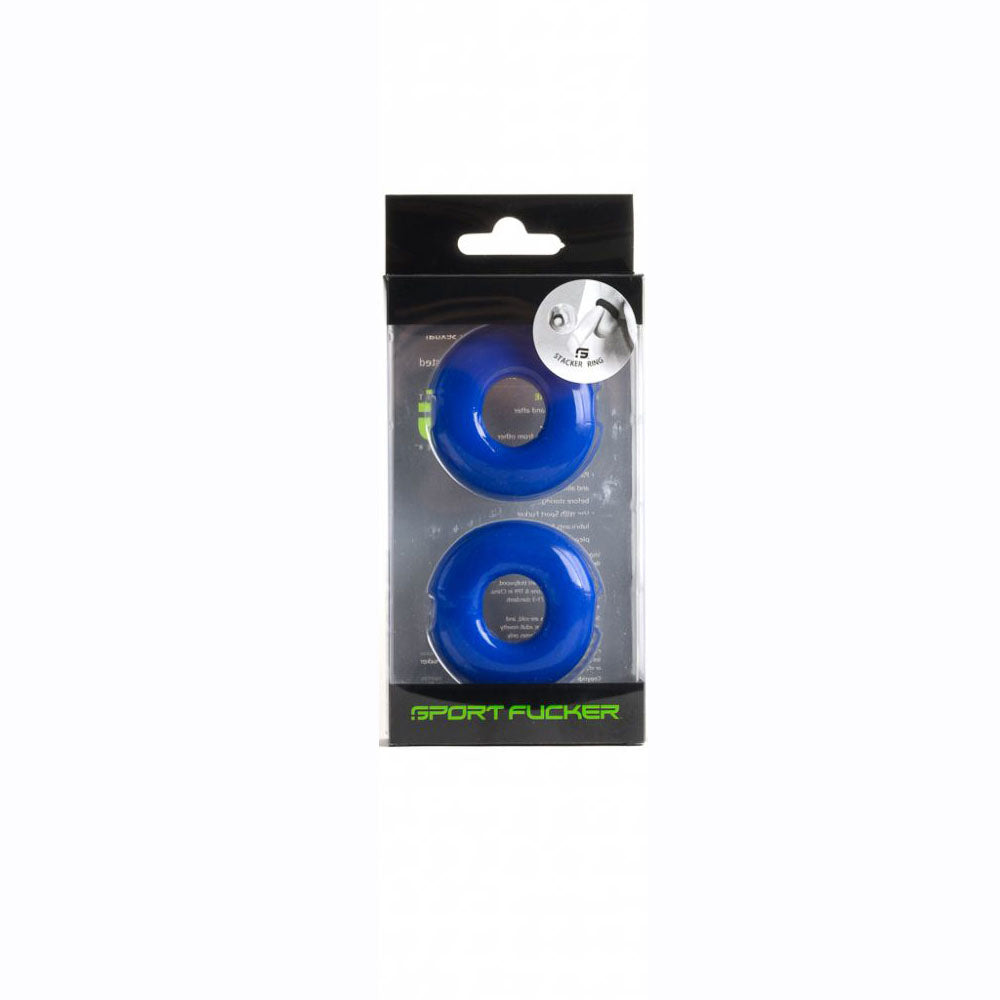 Sport funer Stacker Rings Blue | 810001687717 | Discreet Personal Wellness