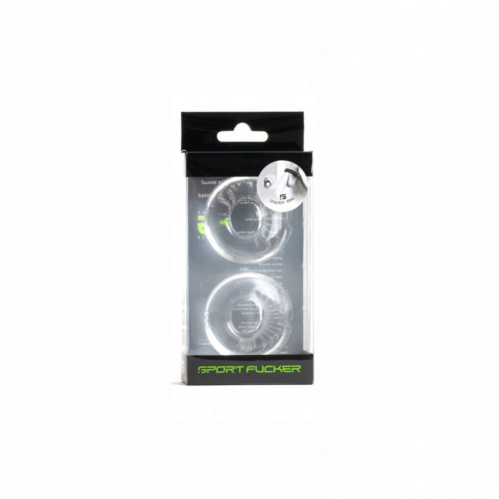 Sport funer Stacker Rings Clear | 810001687731 | Discreet Personal Wellness