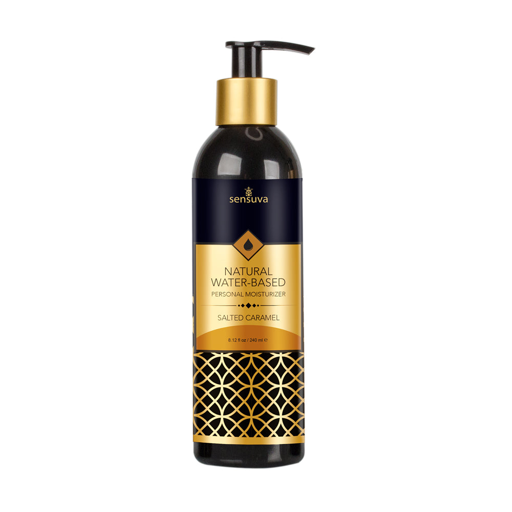 Natural Water-Based Personal Moisturizer Salted Caramel 8 oz. Bottle | 810002660153 | Discreet Personal Wellness