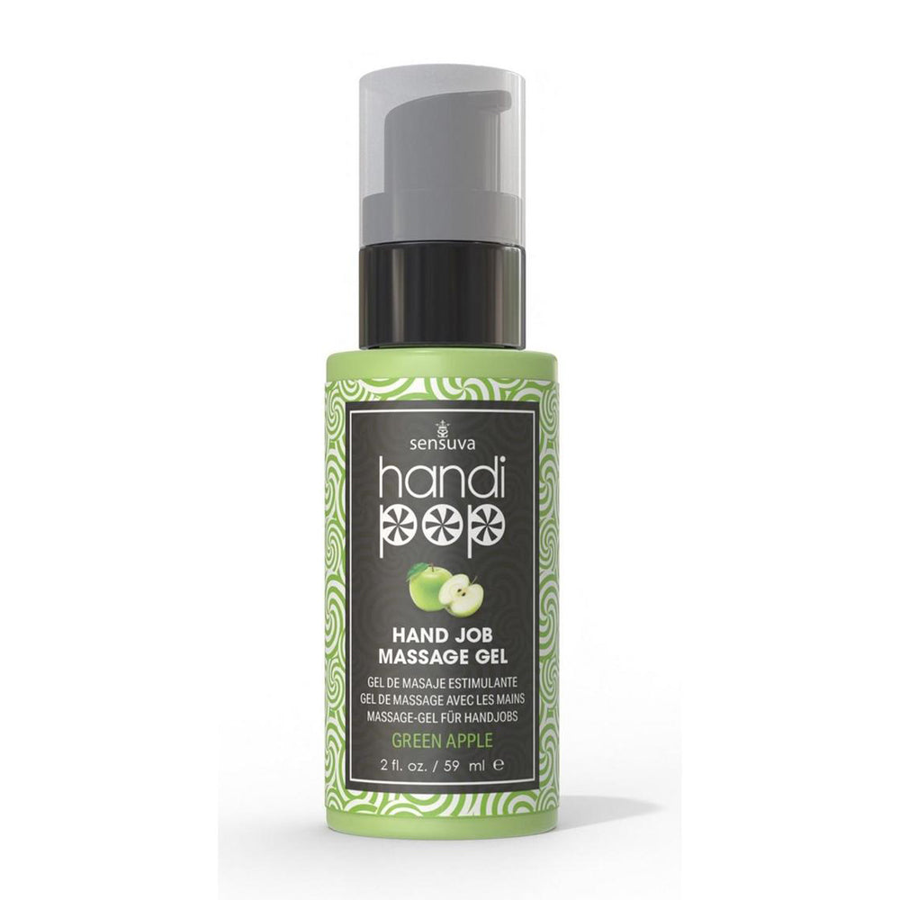 Handipop Edible Massage Gel Green Apple 2 oz. Bottle | 810002663888 | Discreet Personal Wellness