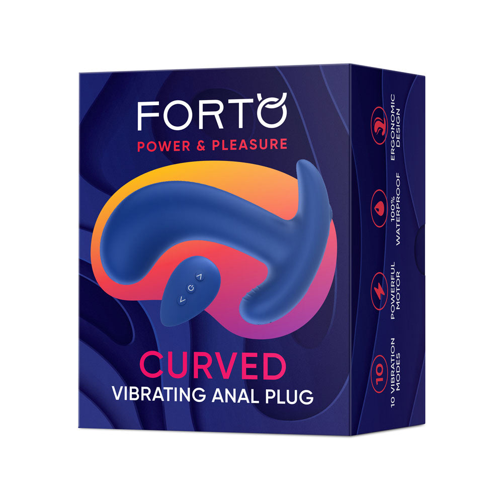Curved Vibrating Plug Blue | 810119282972 | Discreet Personal Wellness
