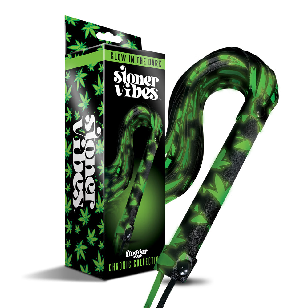 Stoner Vibes Chronic Collection Glow In The Dark Flogger | 810126930200 | Discreet Personal Wellness