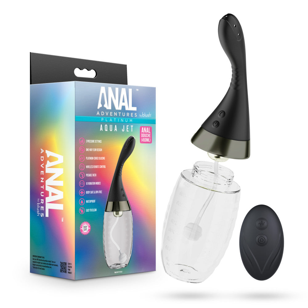Anal Adventures Platinum Aqua Jet Black | 810138371152 | Discreet Personal Wellness