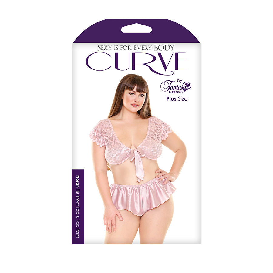 Norah Tie Front Top & Tap Pant - 3X/4X Boxed | 811432028490 | Discreet Personal Wellness