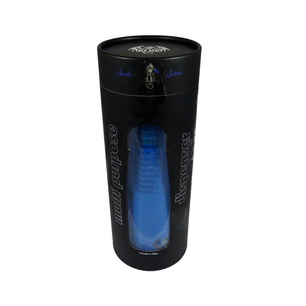 Blue Suede Aluminum Dispenser 500 ml. | 811490701212 | Discreet Personal Wellness