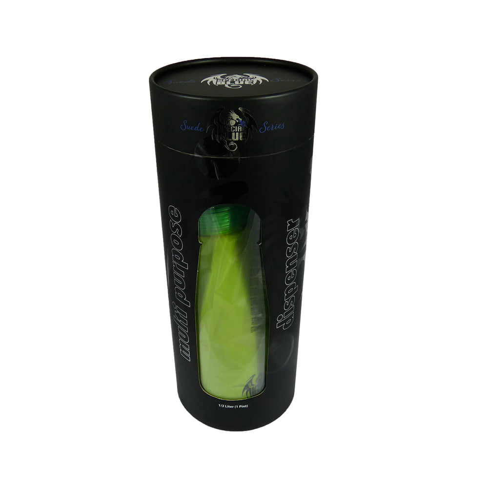 Green Suede Aluminum Dispenser 500 ml. | 811490701229 | Discreet Personal Wellness