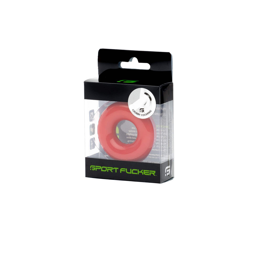 Sport funer Sf Rubber Penisring Single Red | 814137022152 | Discreet Personal Wellness