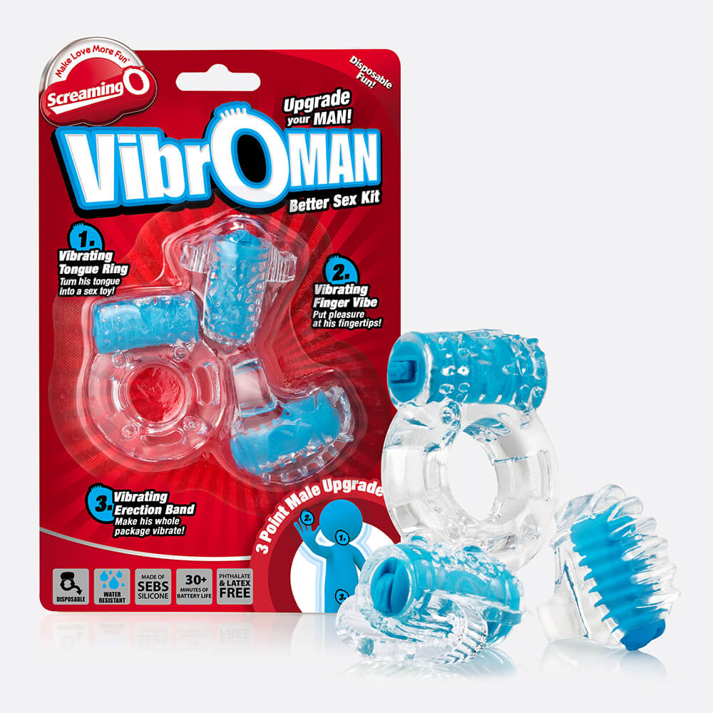 Screaming O Vibroman Blue 1 Ct | 817483010989 | Discreet Personal Wellness