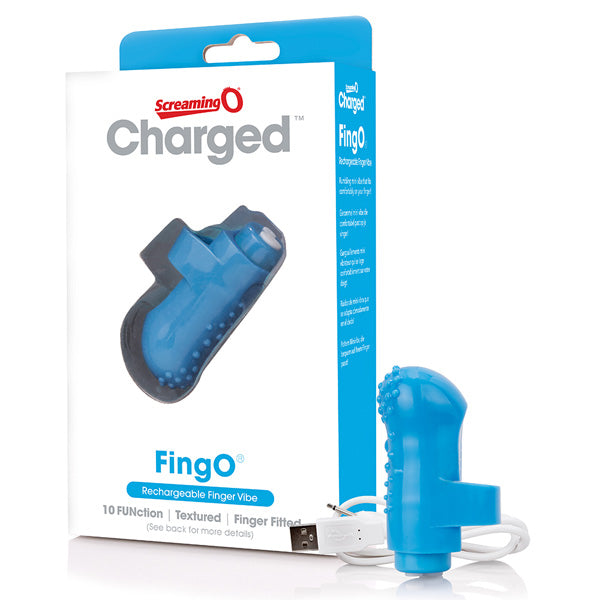 Charged Fingo Vooom Mini Vibe Blue 1 Ct | 817483012464 | Discreet Personal Wellness