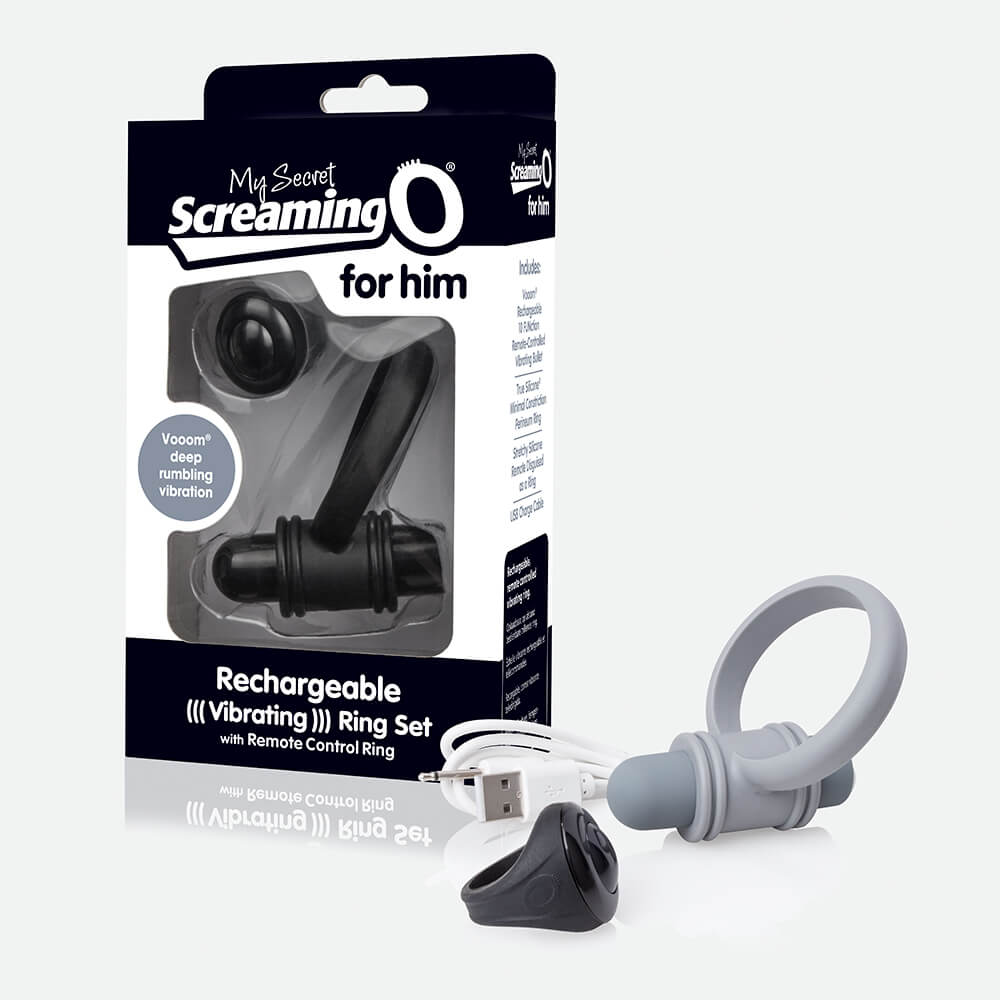 My Secret Bullet And Ring For Him Black 1 Ct | 817483012860 | Discreet Personal Wellness