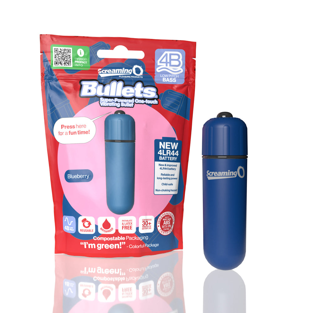 Screaming O 4B Bullet Blueberry 1 Ct | 817483015205 | Discreet Personal Wellness