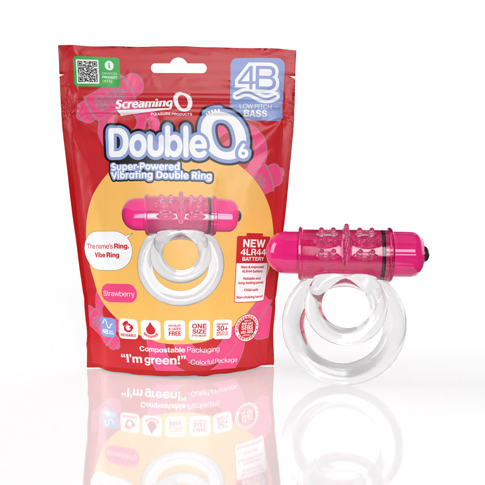 Screaming O 4B Doubleo 6 STRAWBERR 1 Ct | 817483015311 | Discreet Personal Wellness