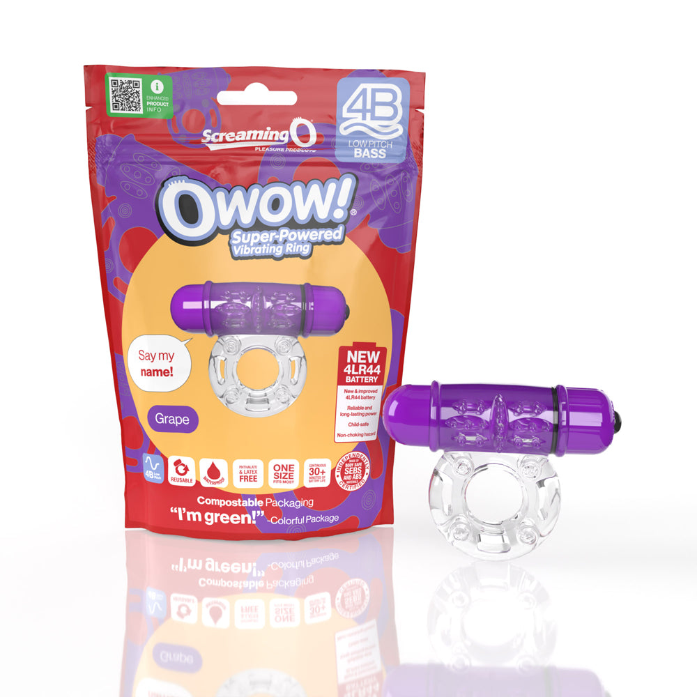 Screaming O 4B Owow Grape 1 Ct | 817483015496 | Discreet Personal Wellness