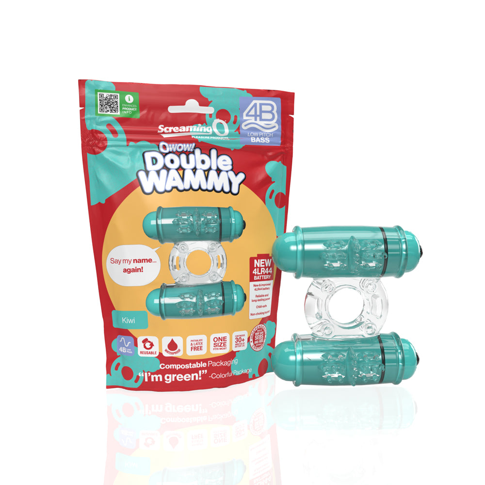 Screaming O 4B Double Wammy Kiwi | 817483015755 | Discreet Personal Wellness