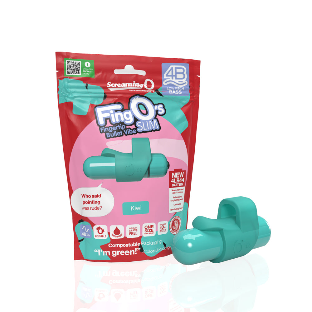 Screaming O 4B Fingo Slim Kiwi | 817483015991 | Discreet Personal Wellness