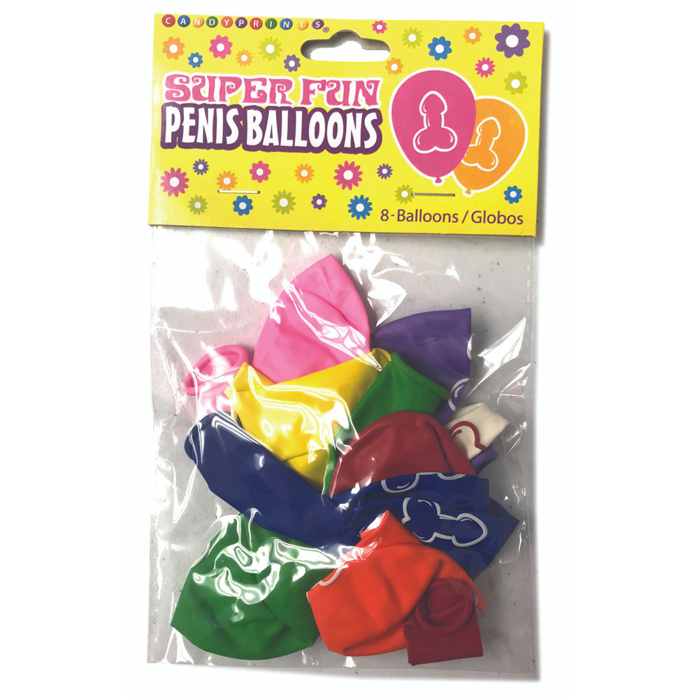 Super Fun Penis Balloons 8Ct | 817717003503 | Discreet Personal Wellness