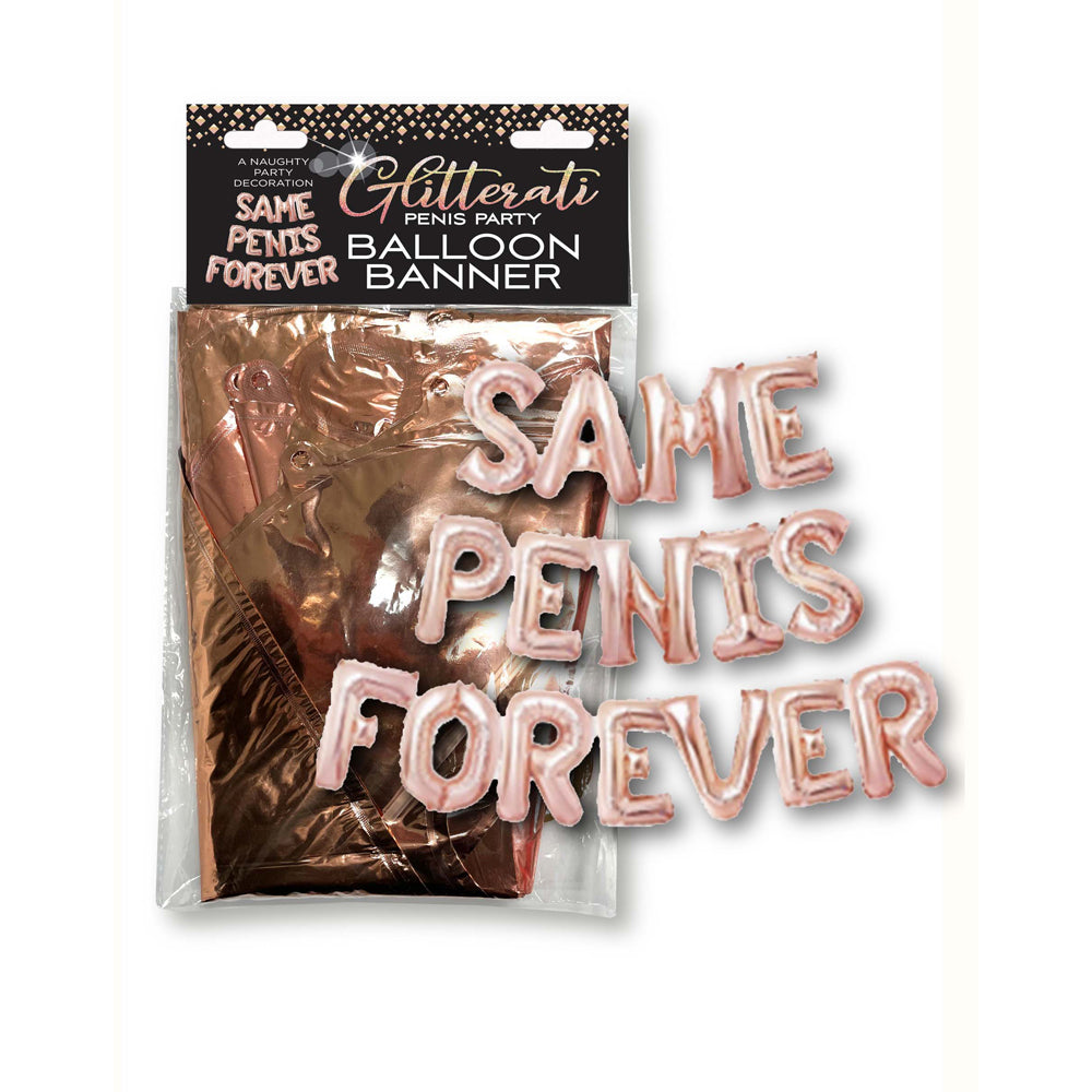 Glitterati Same Penis Balloon Banner | 817717011003 | Discreet Personal Wellness