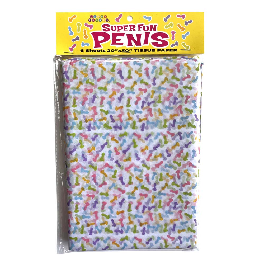 Super Fun Penis Tissue Paper | 817717012314 | Discreet Personal Wellness