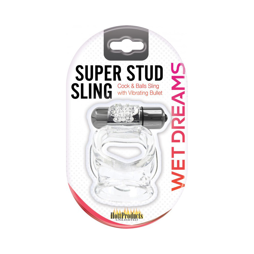 Wet Dreams Super Stud Sling Clear | 818631029341 | Discreet Personal Wellness