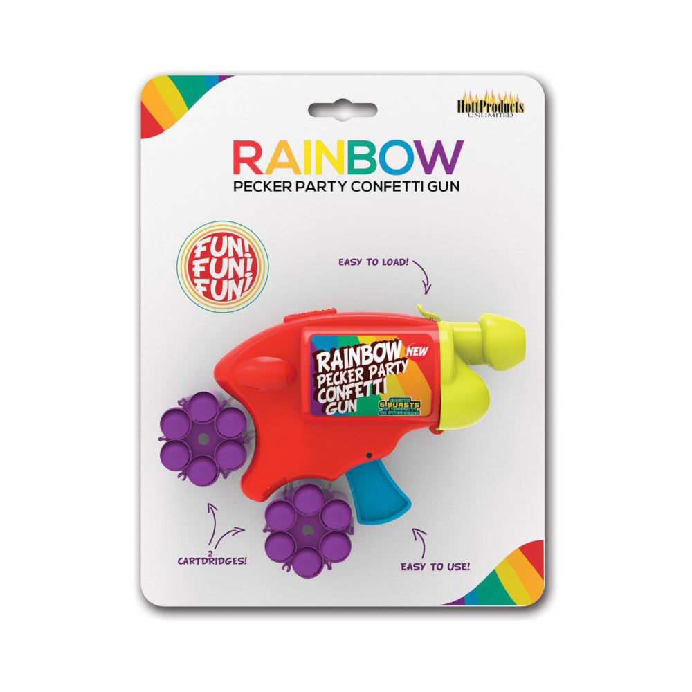 Rainbow Pecker Party Confetti Gun | 818631032013 | Discreet Personal Wellness