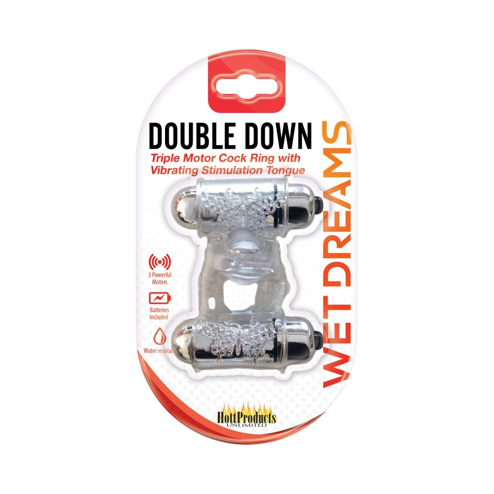 Wet Dreams Double Down Penis Ring | 818631032471 | Discreet Personal Wellness