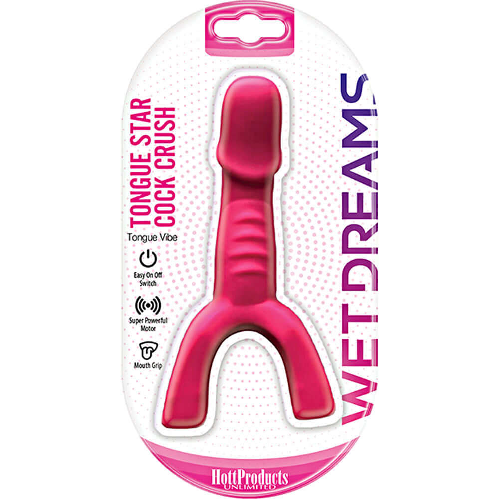 Tongue Star Penis Crush Tongue Vibe Pink | 818631032730 | Discreet Personal Wellness