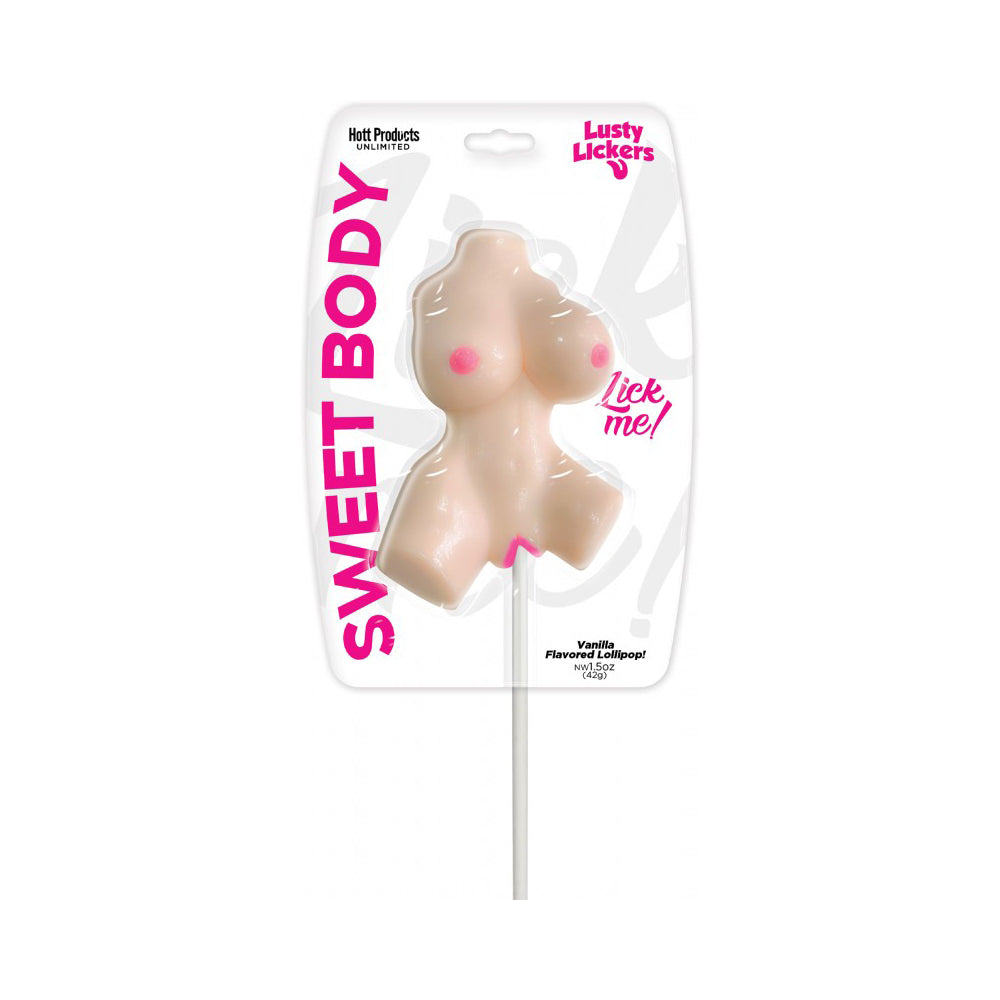 Lusty Lickers Female Torso Pop Vanilla Flavor | 818631034703 | Discreet Personal Wellness