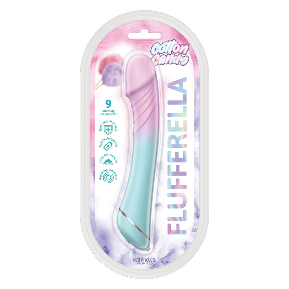 Cotton Candy Flufferella Silicone Dildo | 818631034994 | Discreet Personal Wellness