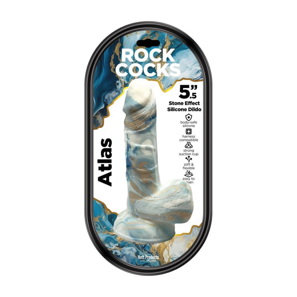 Rock Penis Atlas Marble Dildo 5.5" | 818631035670 | Discreet Personal Wellness