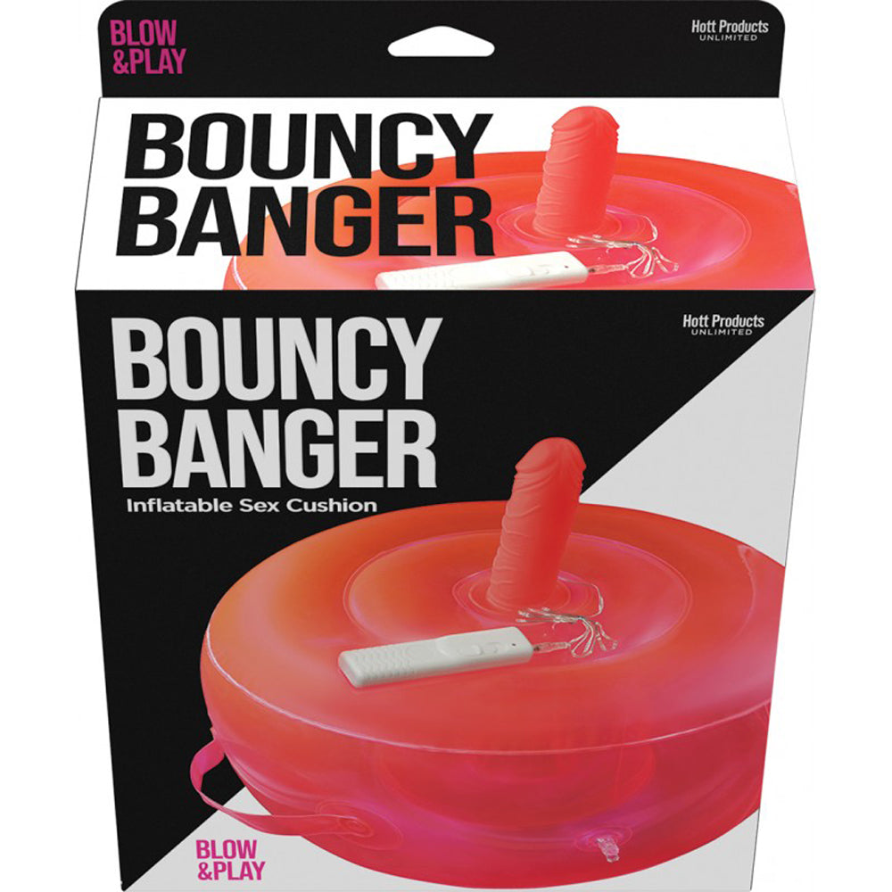 Bouncy Banger Inflatable Cushion With Wire Controller Vibe Dildo | 818631035861 | Discreet Personal Wellness