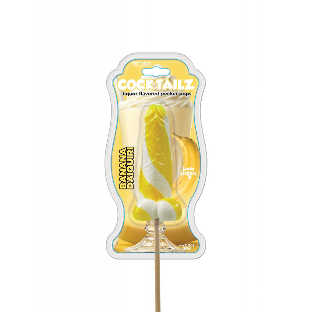 Penistailz Liquor Flavored Pecker Pops Banana Daiquiri | 818631037551 | Discreet Personal Wellness