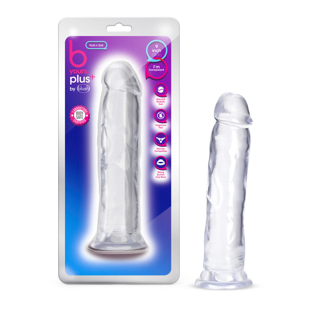 B Yours Plus Thrill N' Drill Clear | 819835026808 | Discreet Personal Wellness