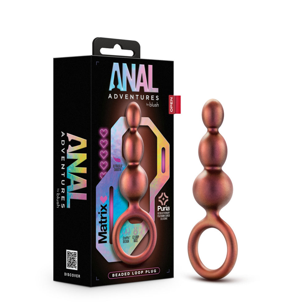 Anal Adventures Matrix Beaded Loop Plug Copper | 819835028901 | Discreet Personal Wellness