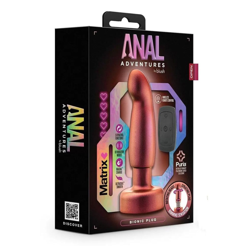 Anal Adventures Matrix Bionic Plug Cosmic Copper | 819835029618 | Discreet Personal Wellness