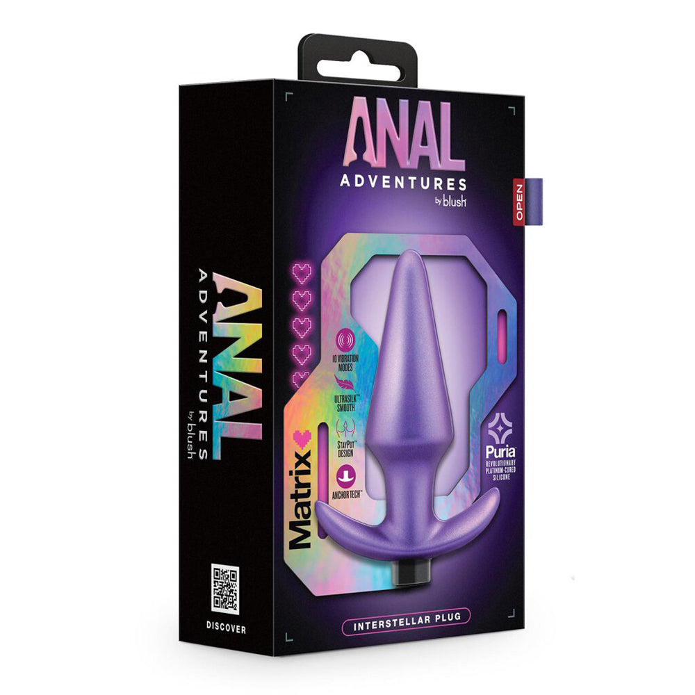 Anal Adventures Matrix Interstellar Plug Astro Violet | 819835029656 | Discreet Personal Wellness