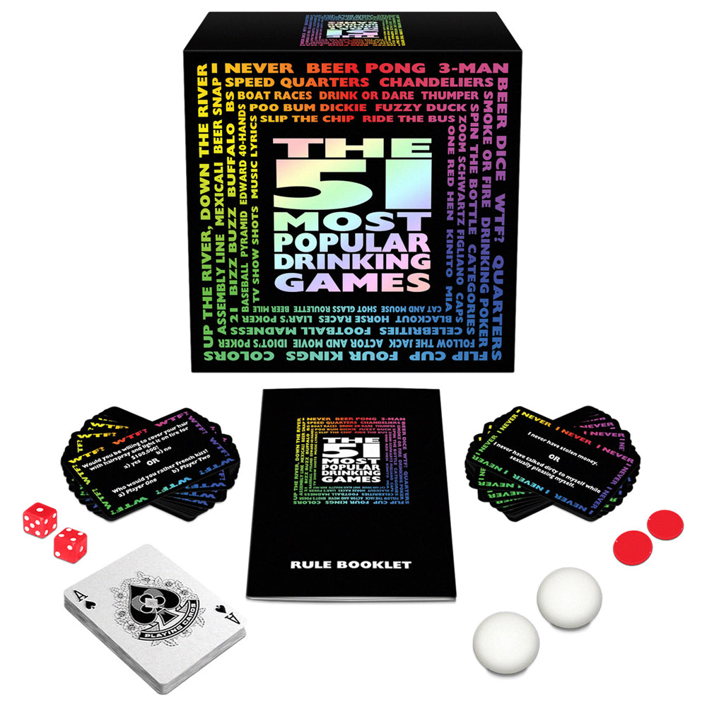 51 Most Popular Drinking Games | 825156107546 | Discreet Personal Wellness