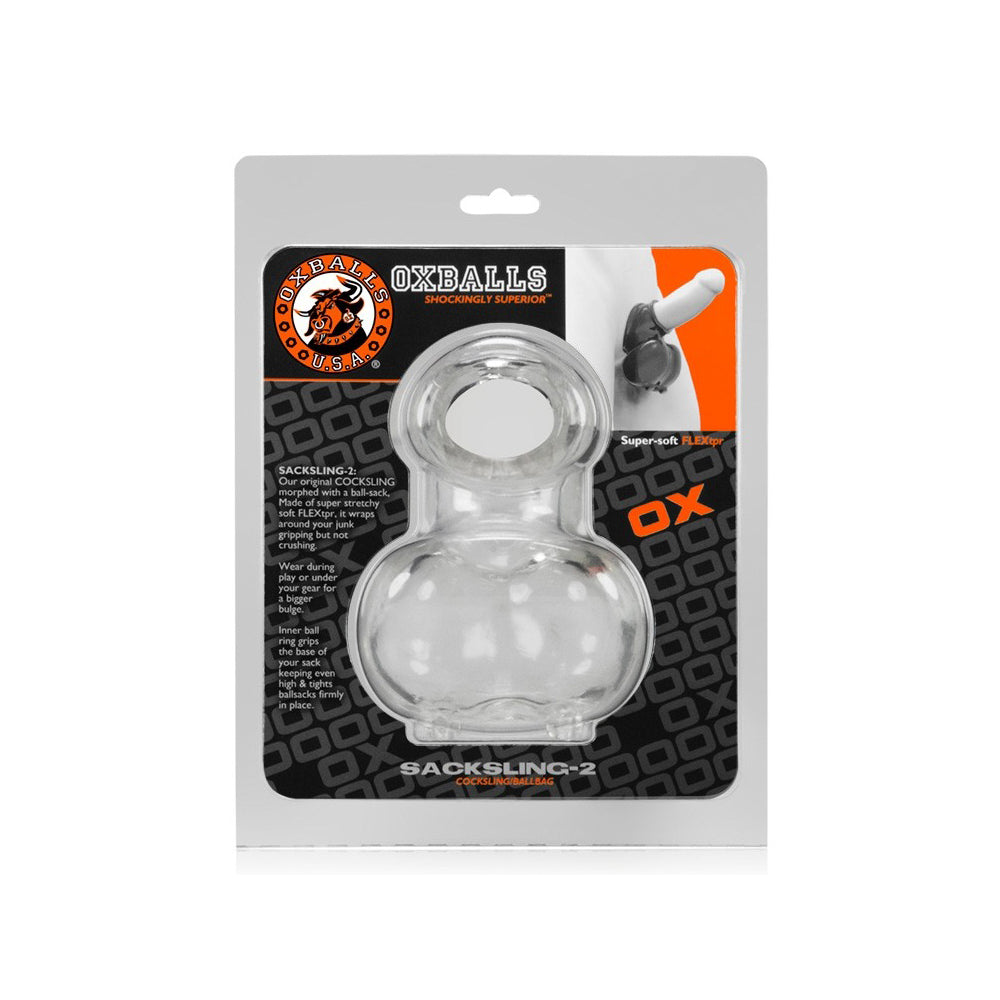 Sacksling 2 Ball Bag Clear | 840215118929 | Discreet Personal Wellness
