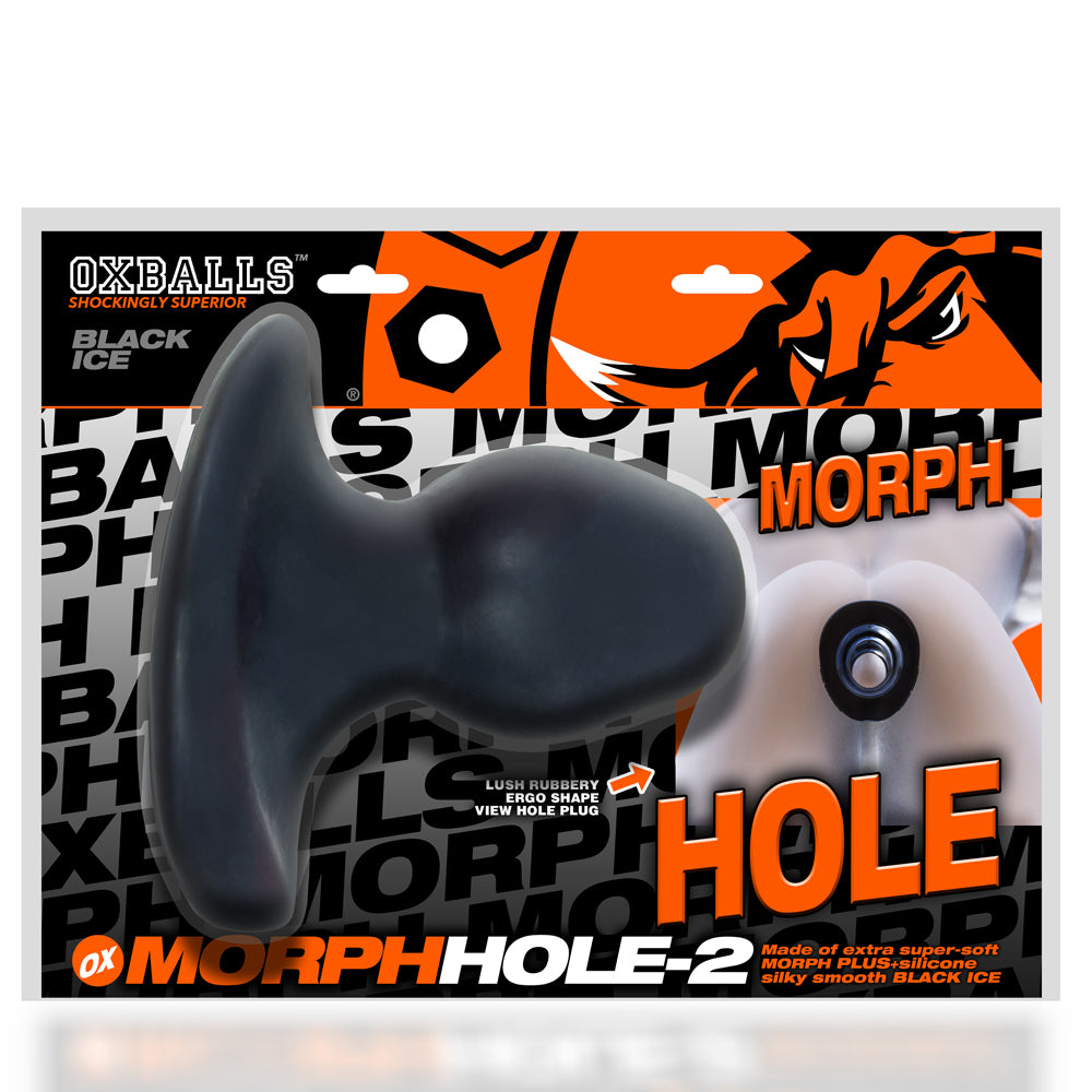 Morphhole-2 Gaper Plug Black Ice Large | 840215123077 | Discreet Personal Wellness