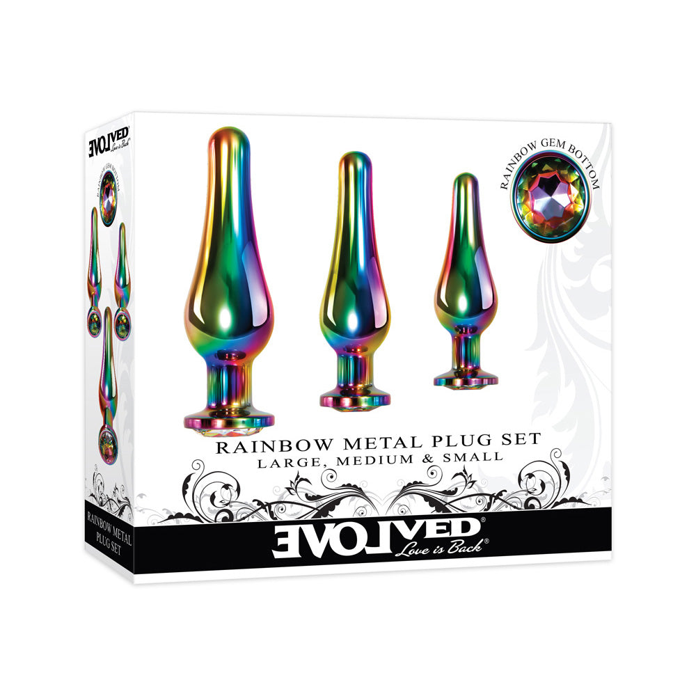 Rainbow Metal Plug Set | 844477018539 | Discreet Personal Wellness
