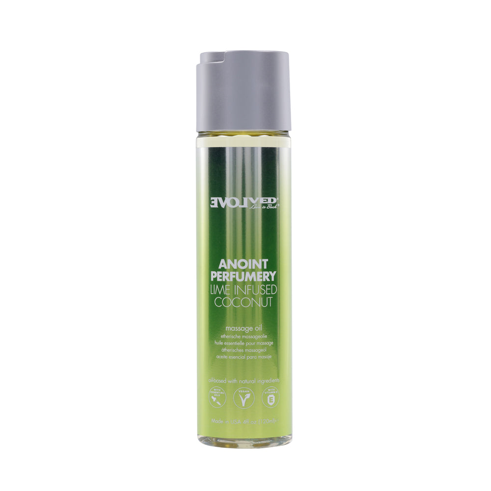 Anoint Perfumery Lime Infused Coconut Massage Oil 4 oz. | 844477024448 | Discreet Personal Wellness