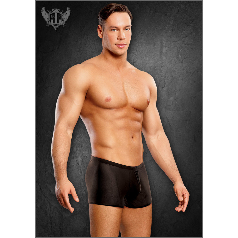 Stretch Mesh Pouch Short Black 3X | 845830017060 | Discreet Personal Wellness