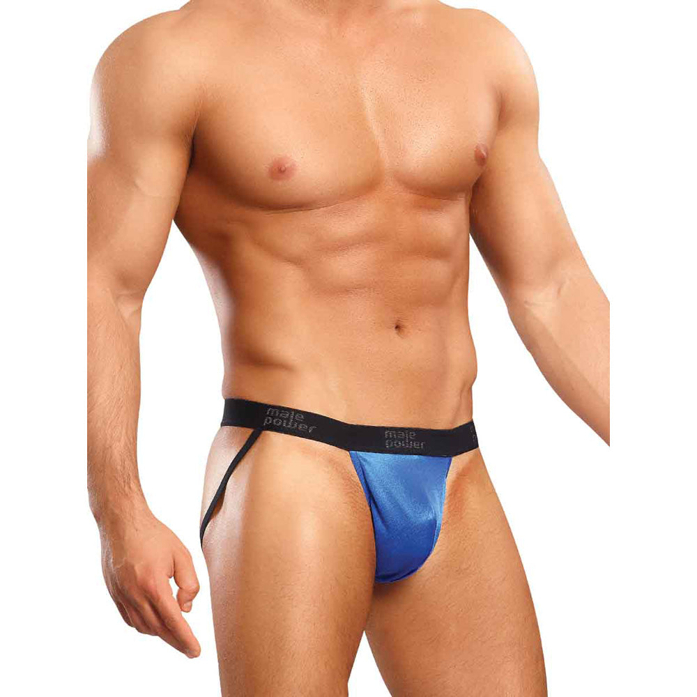 Satin Spandex Jock Royal S/M | 845830046411 | Discreet Personal Wellness
