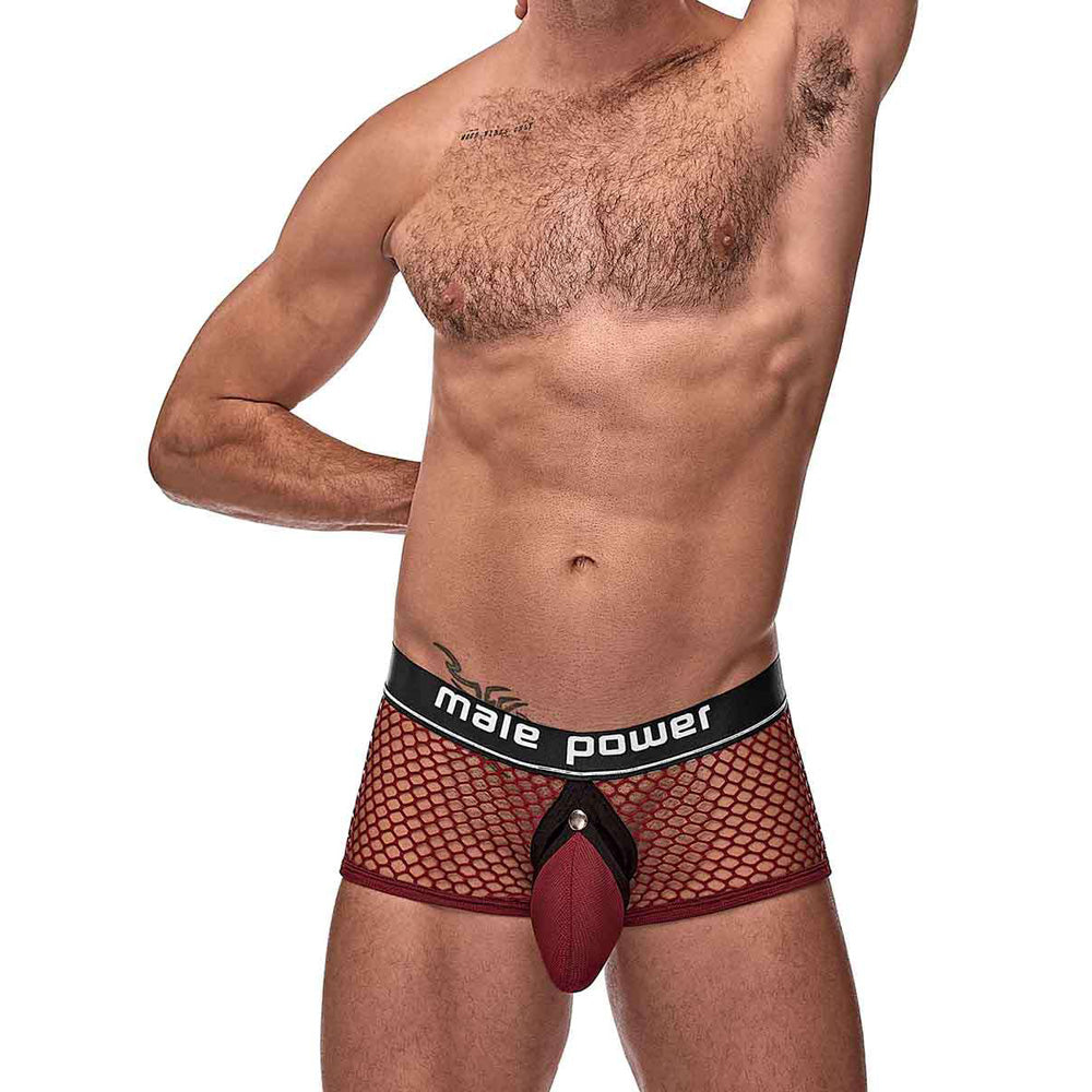 Penis Pit Net Mini Penis Ring Short Burgundy S | 845830084055 | Discreet Personal Wellness