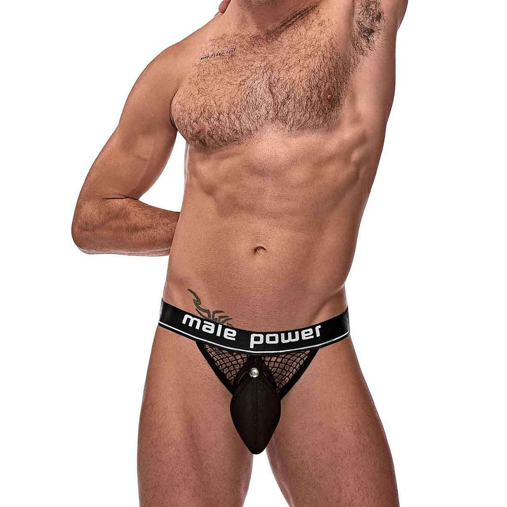 Penis Pit Net Penis Ring Jock Black S/M | 845830084093 | Discreet Personal Wellness